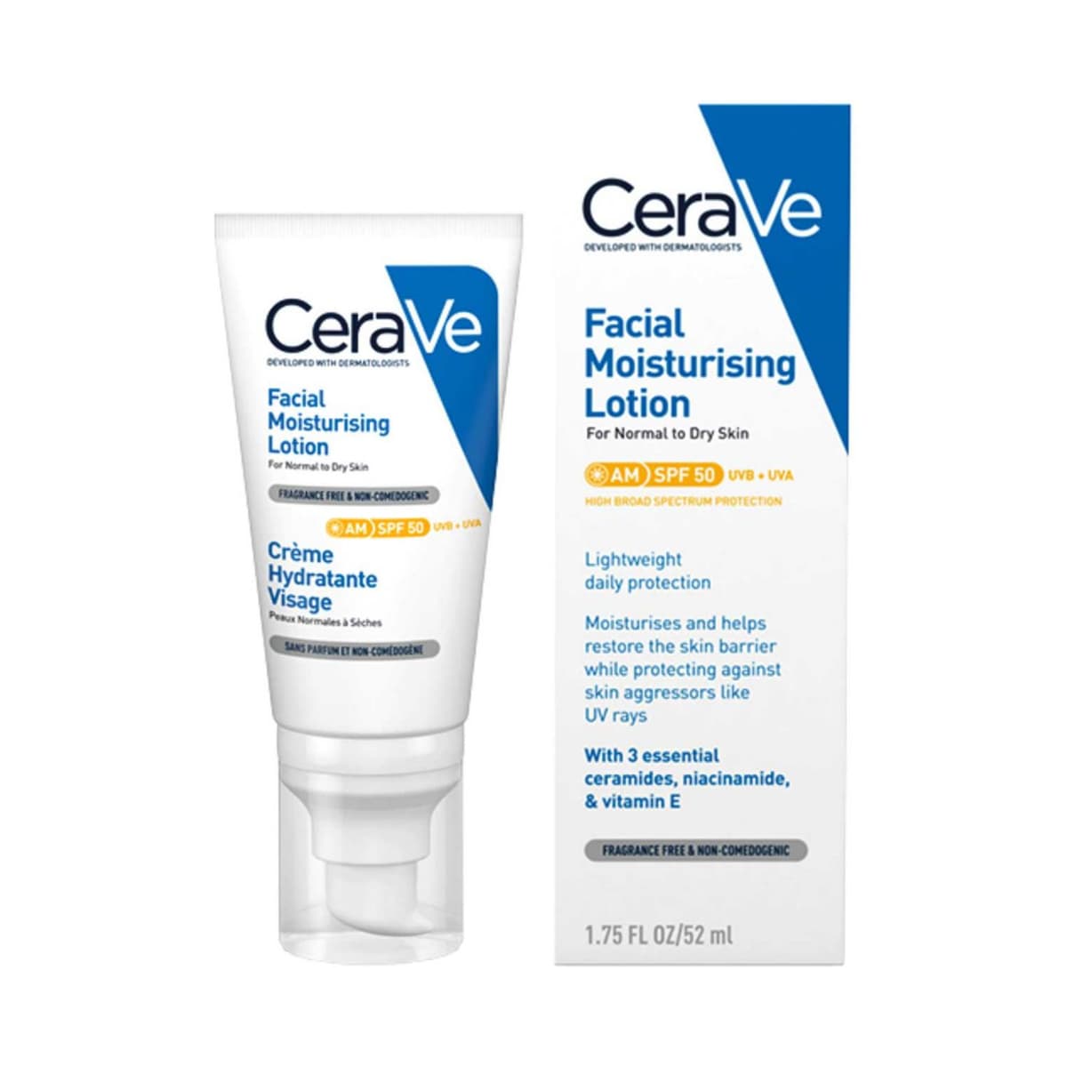 AM Facial Moisturizing Lotion SPF50 for Normal to Dry Skin