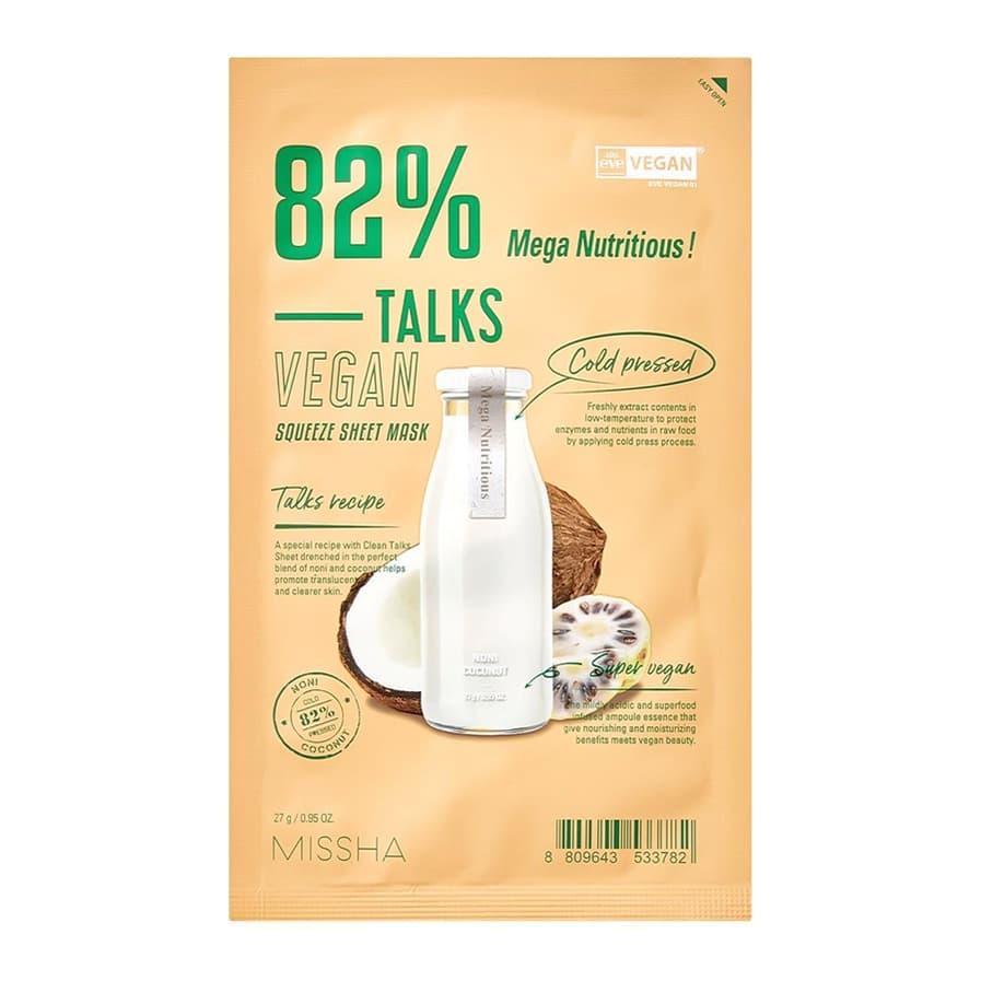 Talks Vegan Squeeze Sheet Mask Mega Nutritious!