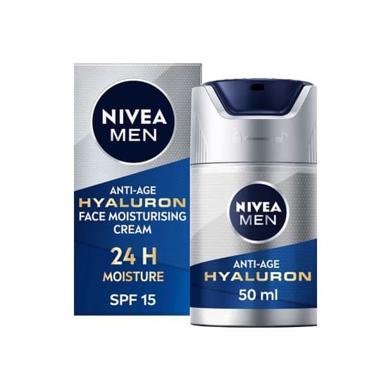 MEN Anti-Age Hyaluron Day Cream Moisturizer with Hyaluronic Acid SPF15
