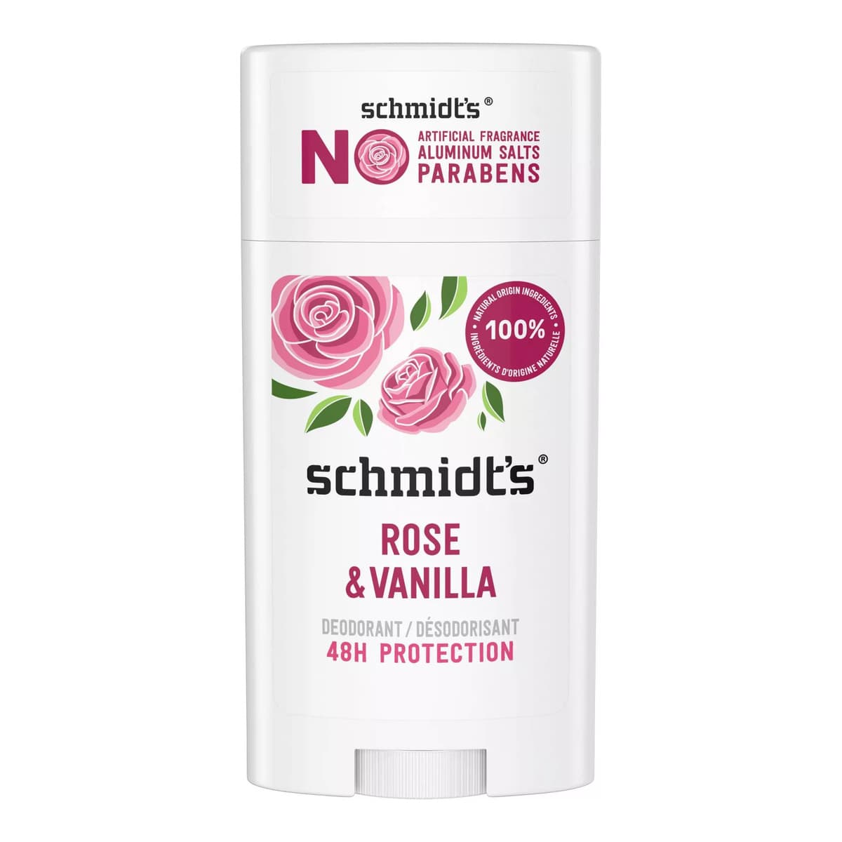 Rose + Vanilla Aluminum-Free Natural Deodorant Stick