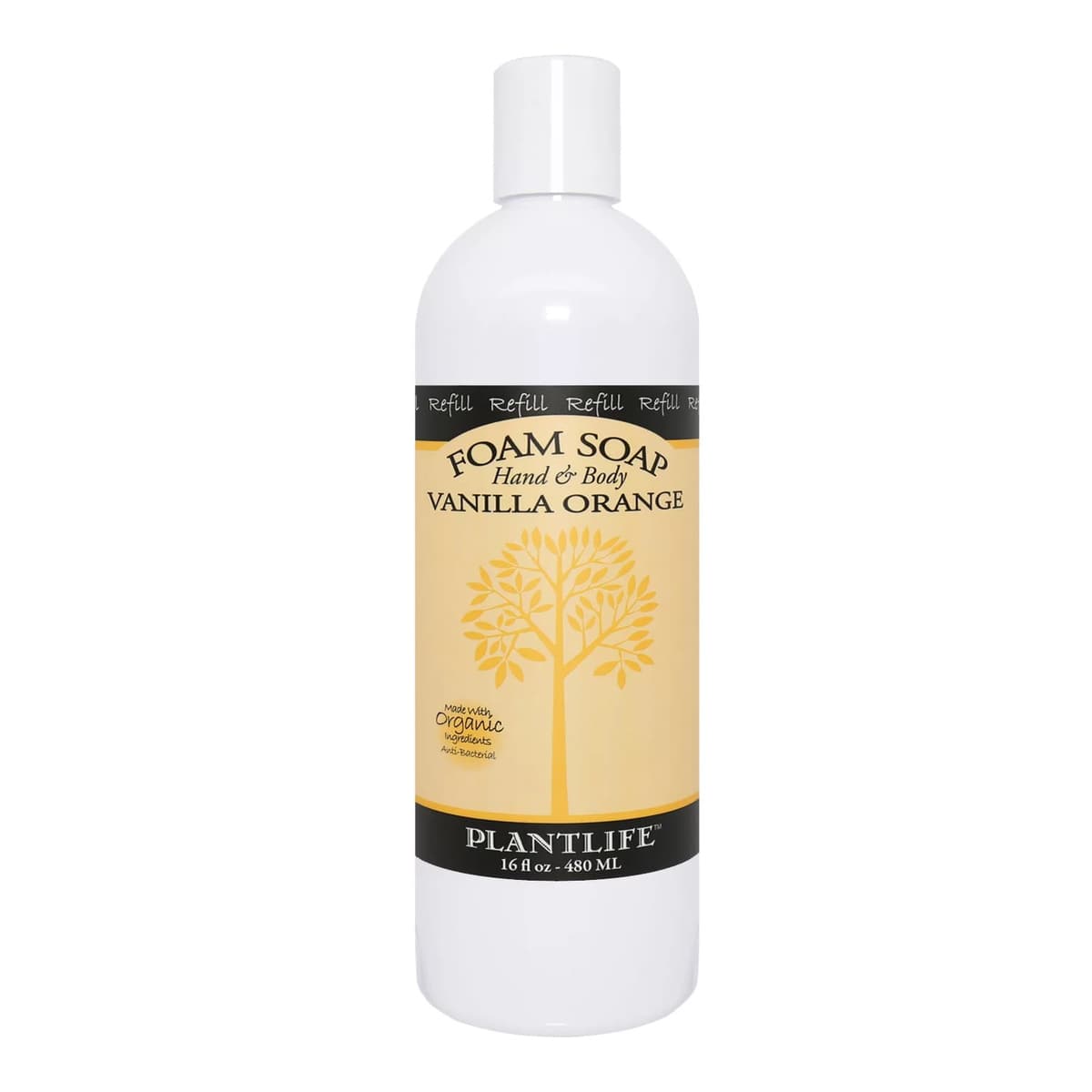 Vanilla Orange Foam Soap Refill – Moisturizing, Plant-Based for All Skin Types– Hand & Body Wash, Shaving, Kids’ Foaming Fun –