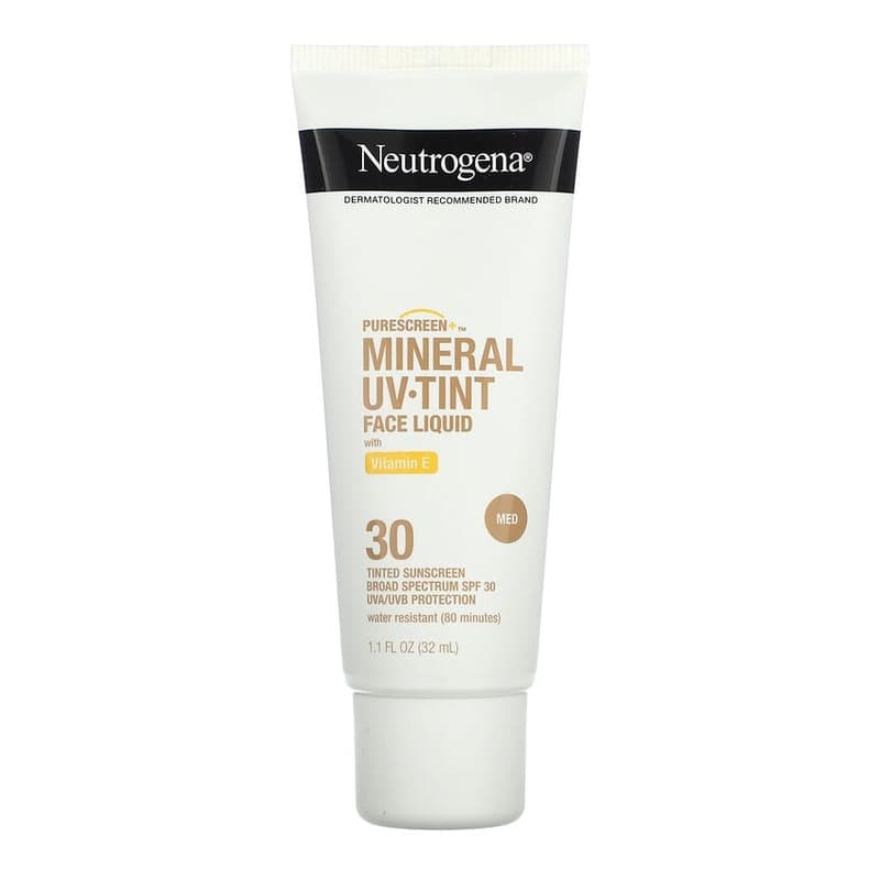 Purescreen+ Mineral UV Tint Face Liquid with Vitamin E, Medium, SPF 30