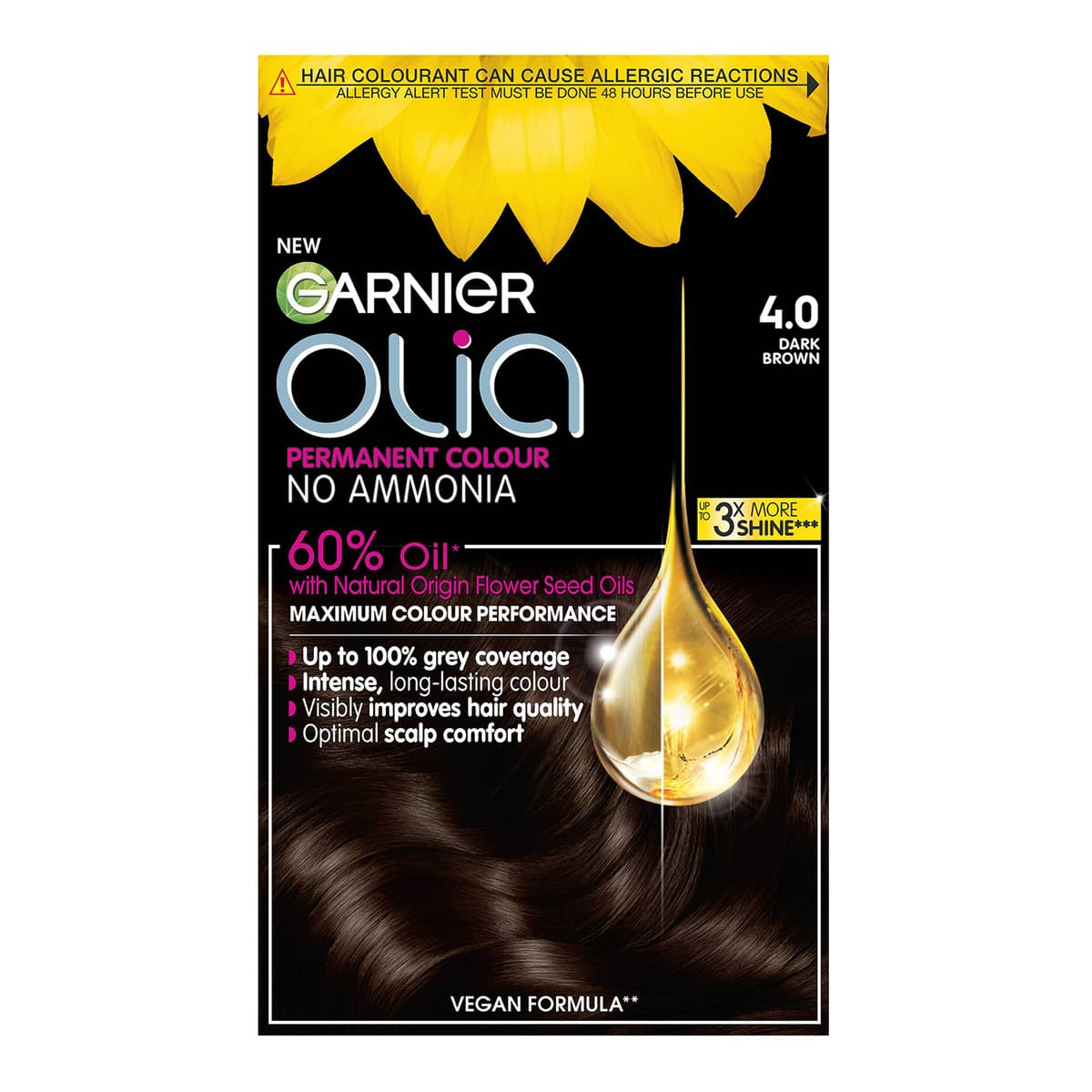Olia Permanent Hair Dye - 4.0 Dark Brown