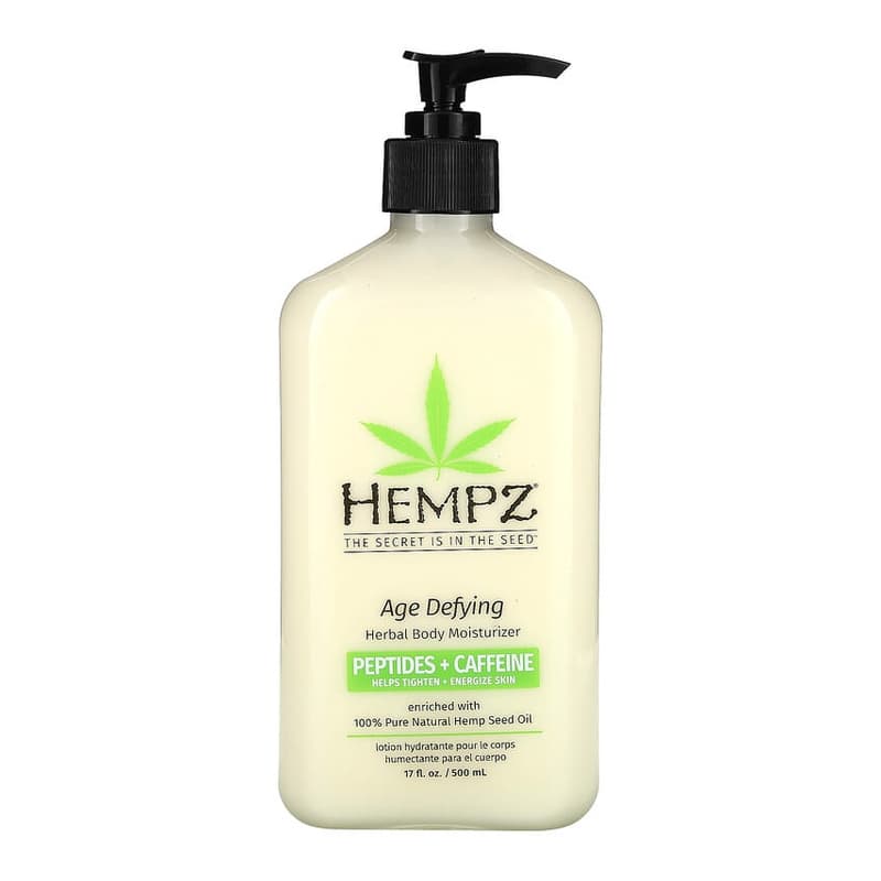 Age Defying Herbal Body Moisturizer, Peptides + Caffeine