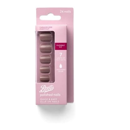 False Nail Caramelised Chestnut x24