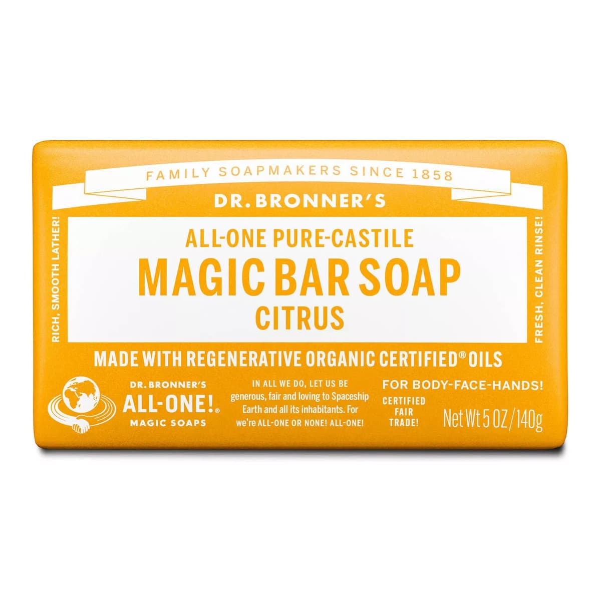 All-One Pure-Castile Magic Bar Soap - Citrus