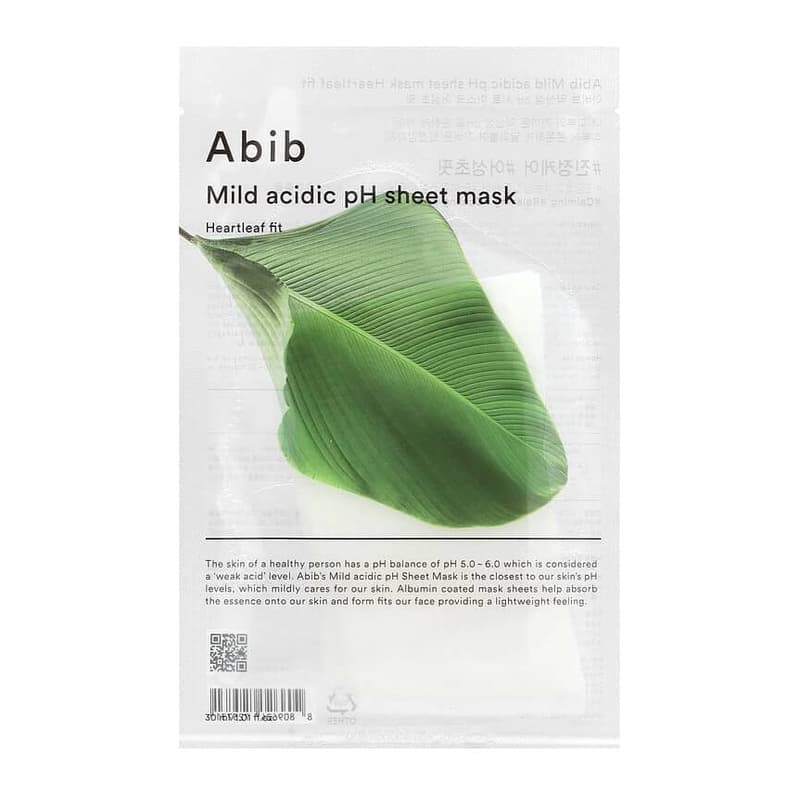 Mild Acidic pH Beauty Sheet Mask, Heartleaf Fit