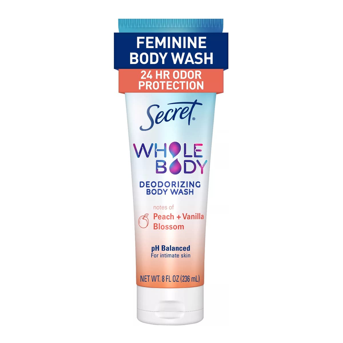Whole Body Deodorizing Feminine Body Wash - Peach & Vanilla