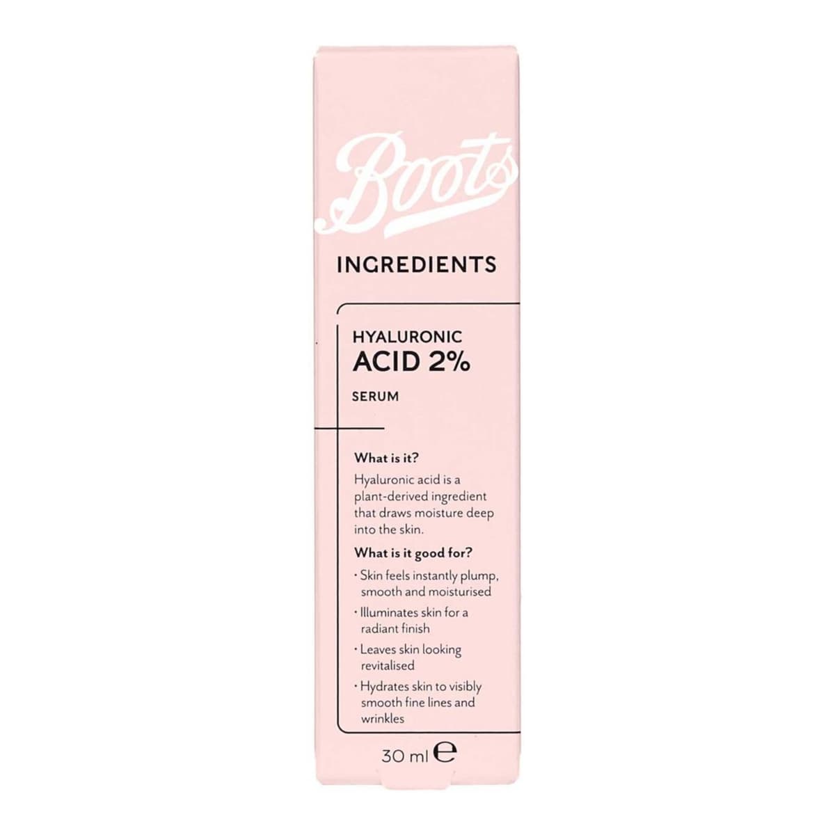 Ingredients Hyaluronic Acid Serum 2%
