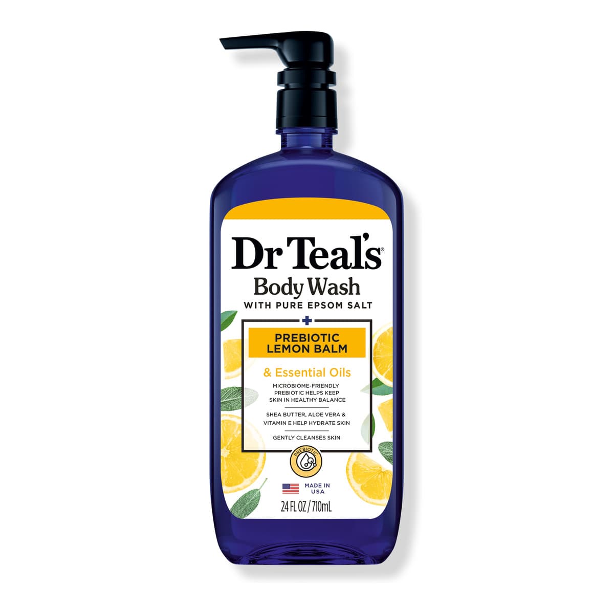 Body Wash with Prebiotic Lemon Balm and Essential Oil Blend