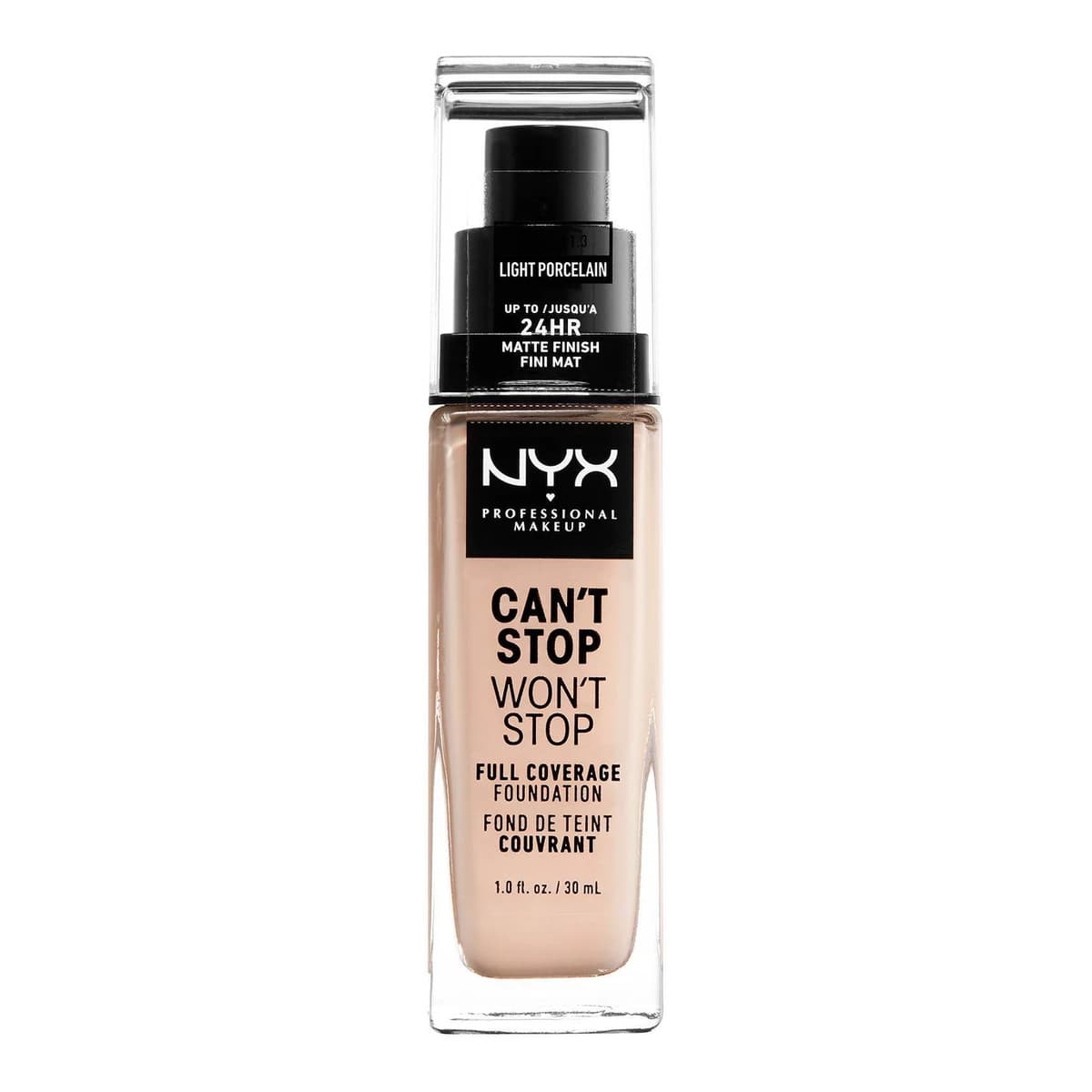 Can't Stop Won't Stop 24Hr Full Coverage Matte Finish Foundation - 1.3 Light Porcelain
