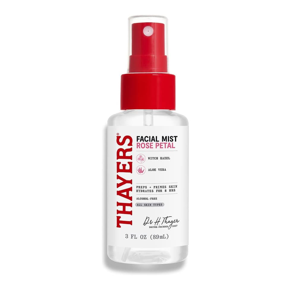 Trial Size Witch Hazel Facial Mist with Aloe Vera Toner Rose Petal, Rose Petal