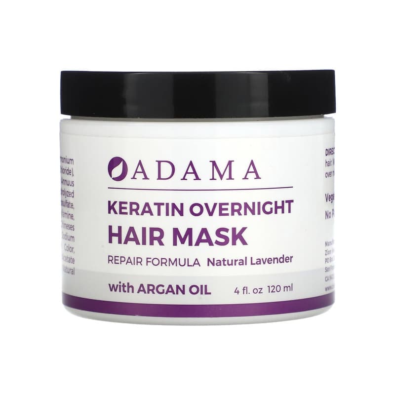 Adama, Keratin Overnight Hair Mask, Natural Lavender