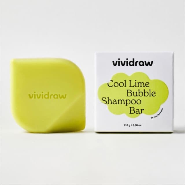 vividraw Cool Lime Bubble Shampoo Bar