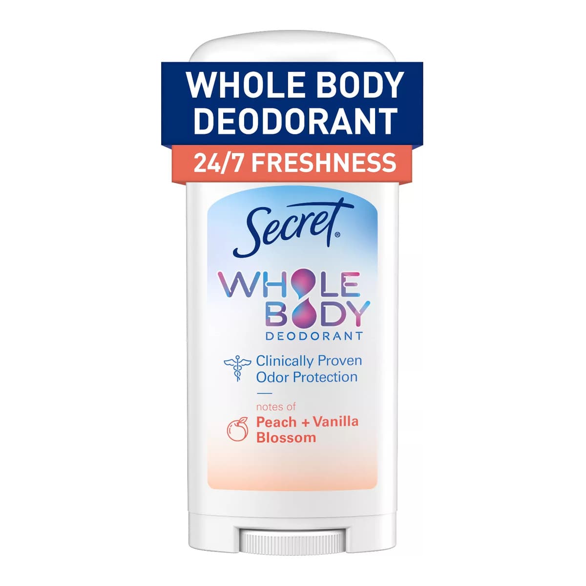 Whole Body Stick Aluminum Free Deodorant for Women - Peach & Vanilla
