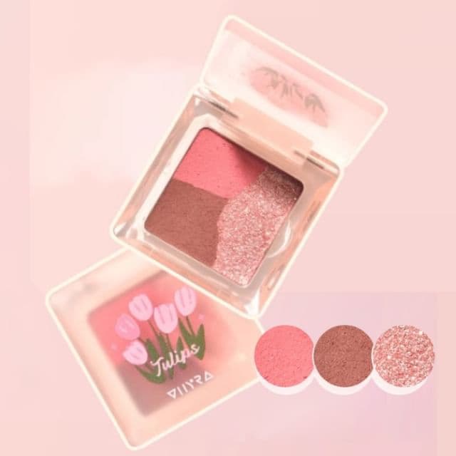 Dreamy Gradient 3 Color Eyeshadow, #N03 Little Pink Lychee
