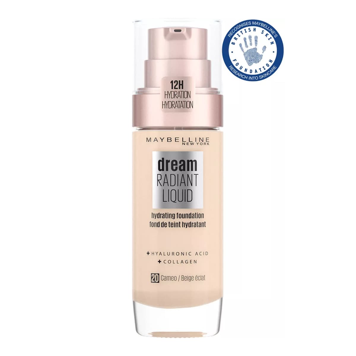 Dream Radiant Liquid Hydrating Foundation with Hyaluronic Acid and Collagen, Cameo