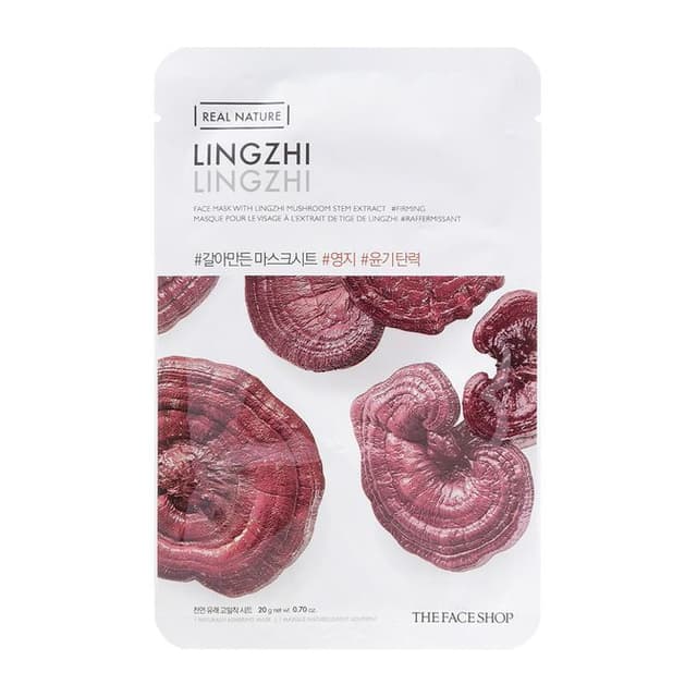 Real Nature Face Mask 1pc, Ling Zhi