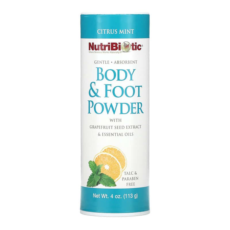 Body & Foot Powder with Grapefruit Seed Extract & Essential Oils, Citrus Mint