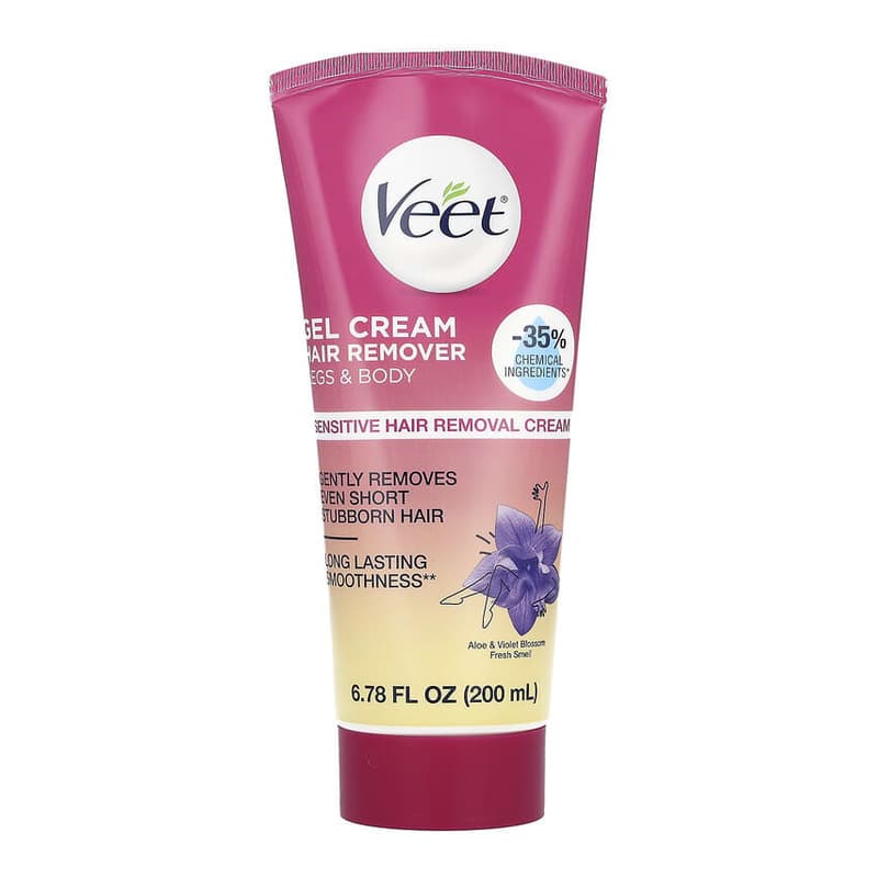 Sensitive Gel Cream Hair Remover, Aloe & Violet Blossom Fresh