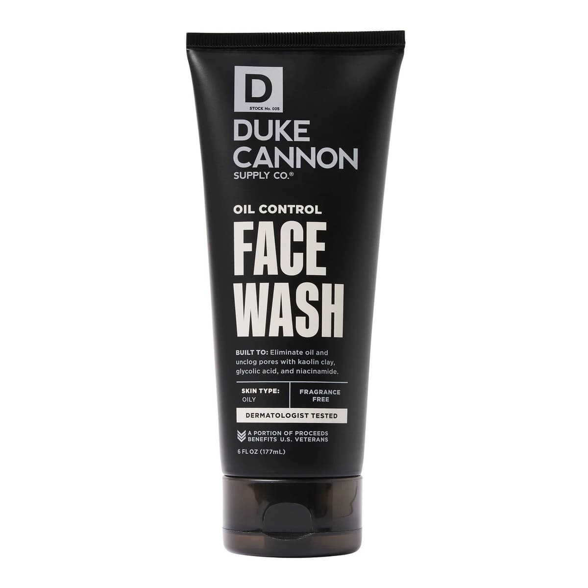 Duke Cannon Oil Control Face Wash - Shine-Reducing Facial Cleanser for Men