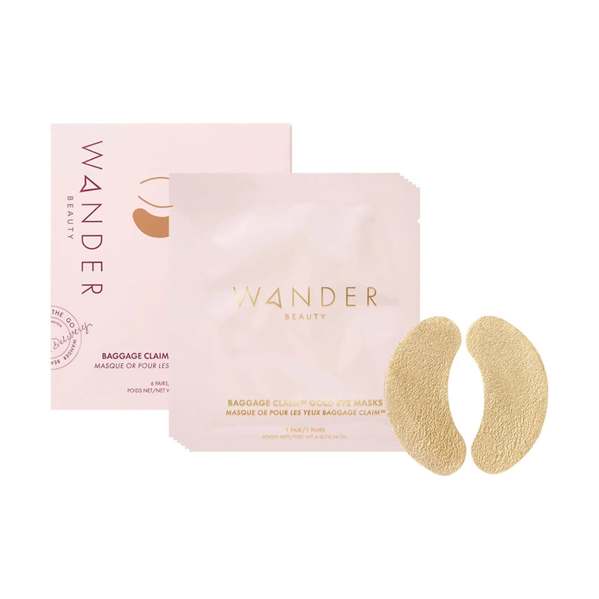 Baggage Claim Eye Masks - Gold