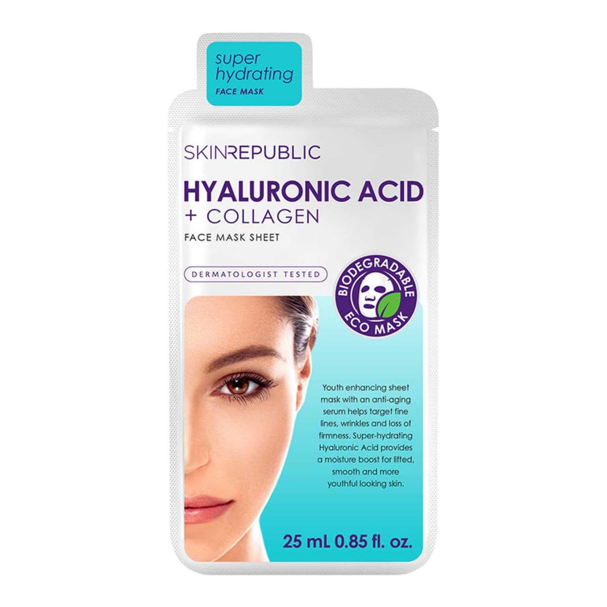 Hyaluronic Acid + Collagen Face Sheet Mask