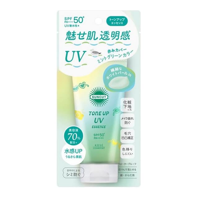 Suncut Tone Up UV Essence Sunblock SPF 50+ PA++++, Mint Green