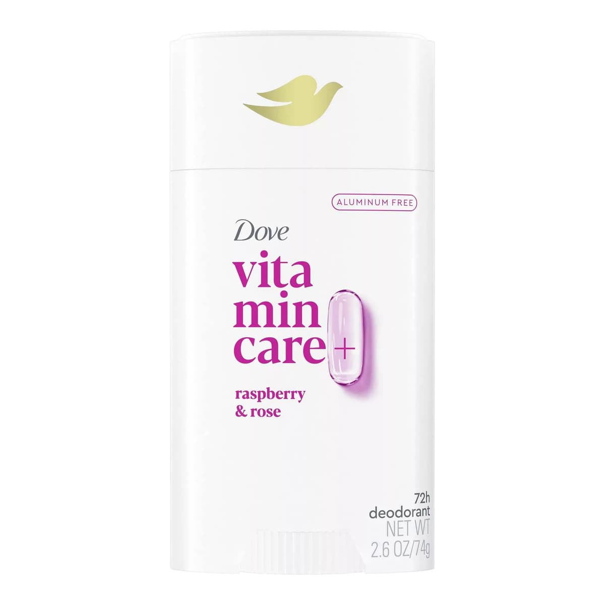 VitaminCare+ Aluminum Free Deodorant Stick with Niacinamide - Raspberry & Rose