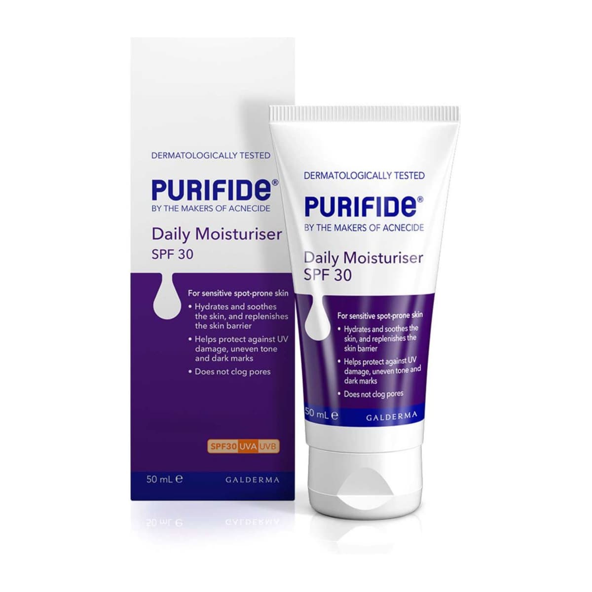 Purifide by Acnecide Daily Moisturizer UVA + UVB SPF 30, 24 Hour Hydration