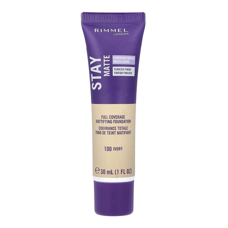 Stay Matte, Full Coverage Mattifying Foundation, #100 Ivory