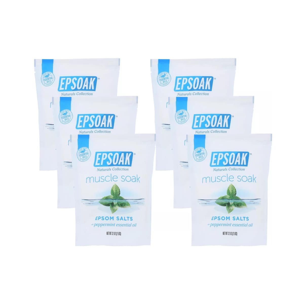 Muscle Soak Peppermint Essential Oil Epsom Salts