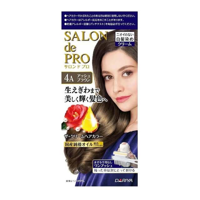 Salon De Pro One Push Gray Hair Color Cream, 4A Ash Brown