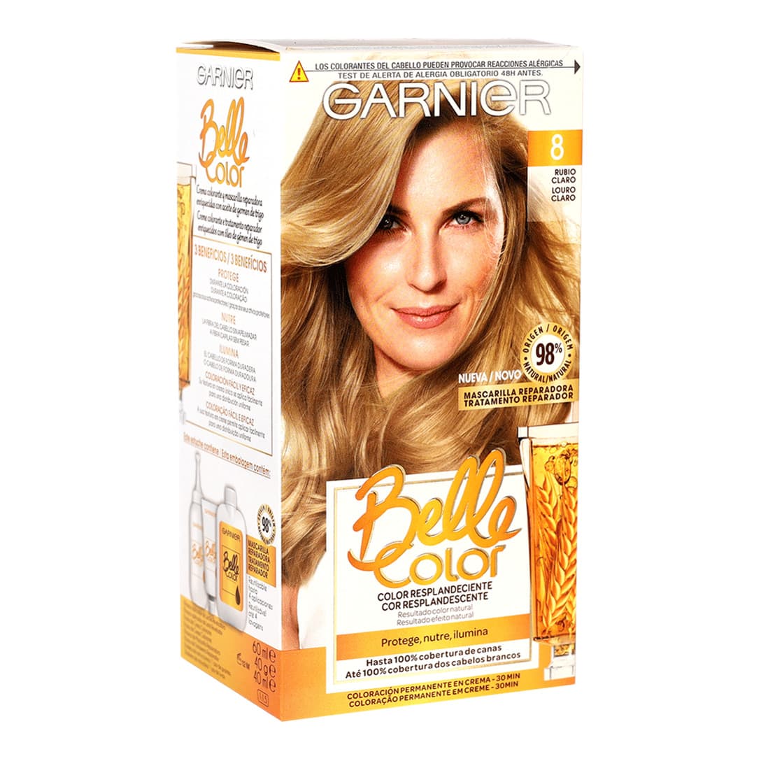 Belle Color Permanent Hair Dye 8 Light Blonde