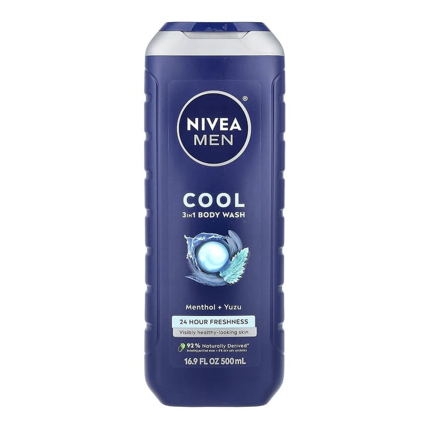 Men, Cool 3 in 1 Body Wash, Menthol & Yuzu