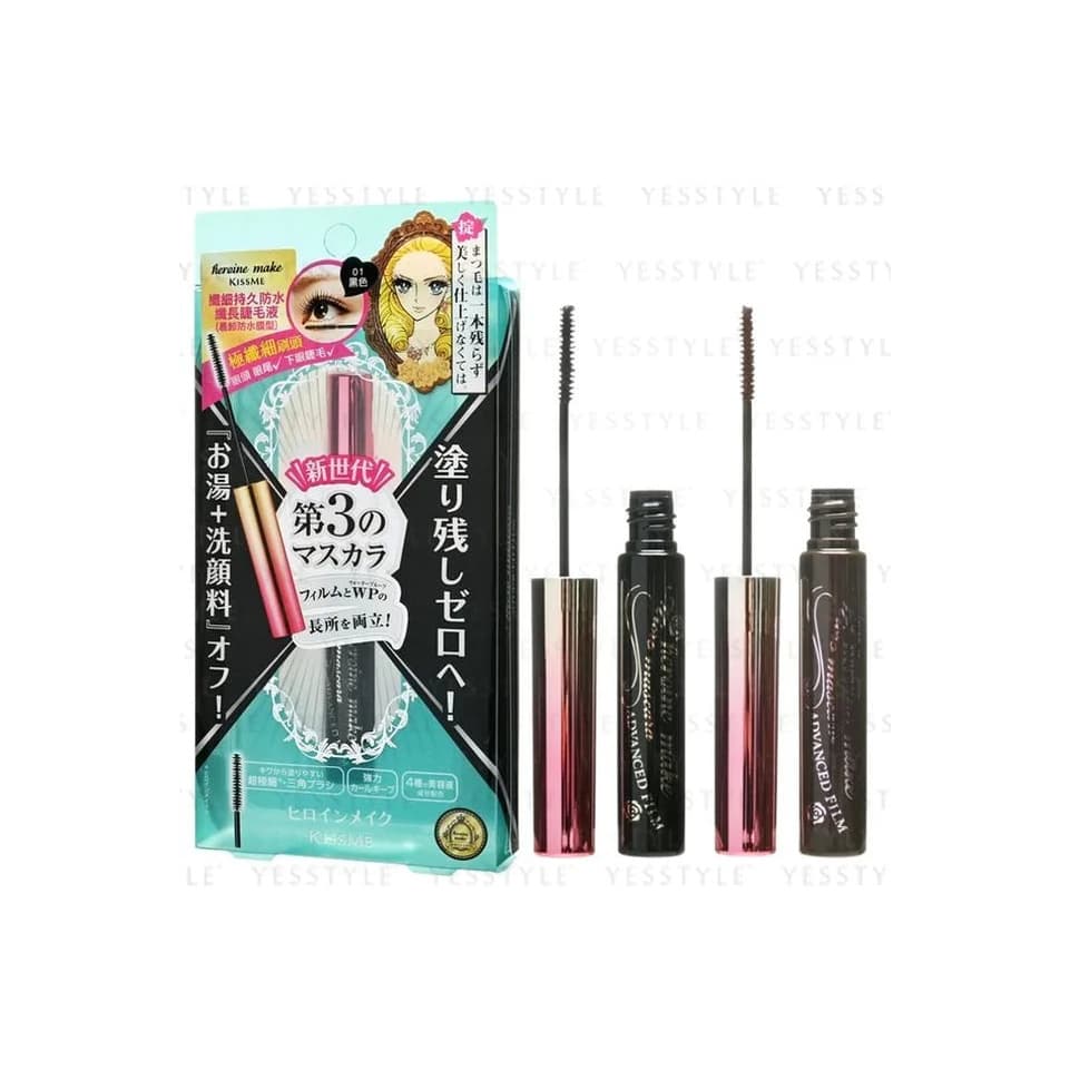 Kiss ME Heroine Make Micro Mascara Advanced Film, #01 Jet Black