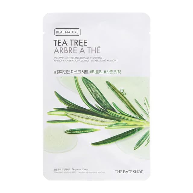 Real Nature Face Mask 1pc, Tea Tree