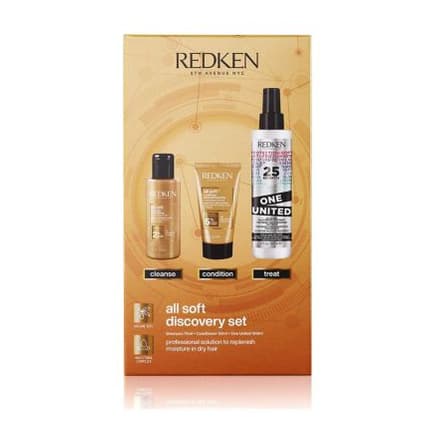 All Soft Shampoo, Conditioner and One United Hair Treatment Discovery Set