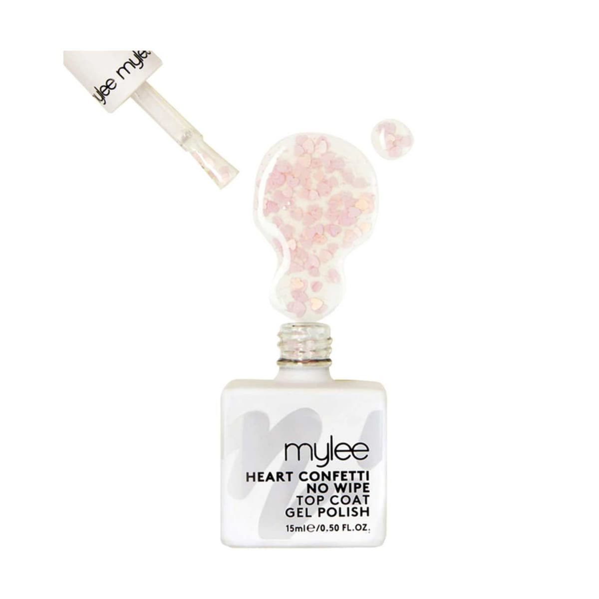 Heart Confetti No Wipe Top Coat
