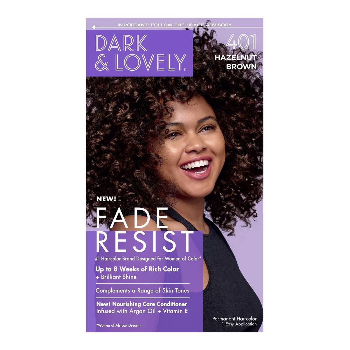 Fade Resist Permanent Hair Color, #401 Hazelnut Brown