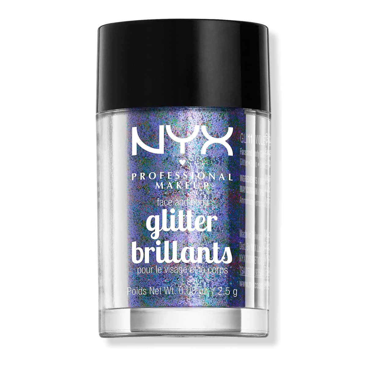 Vegan Loose Face and Body Glitter, Violet
