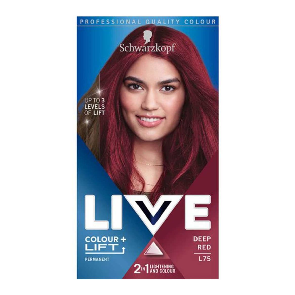 LIVE Colour + Lift L75 Deep Red Permanent Hair Dye