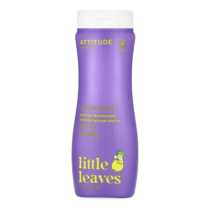 Little Leaves, Shampoo & Body Wash, Vanilla & Pear