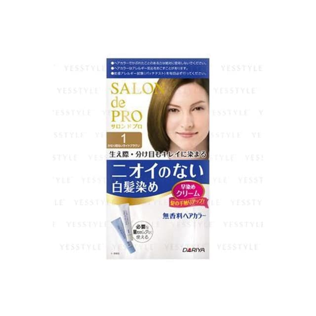 Salon De Pro Unscented Gray Hair Quick Color Cream, #1 Pretty Bright Light Brown