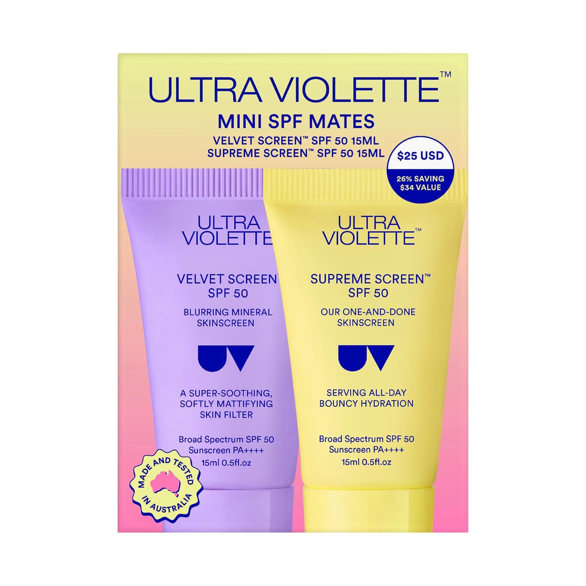 Mini SPF Mates SPF 50 Hydrating and Mattifying Sunscreen Duo