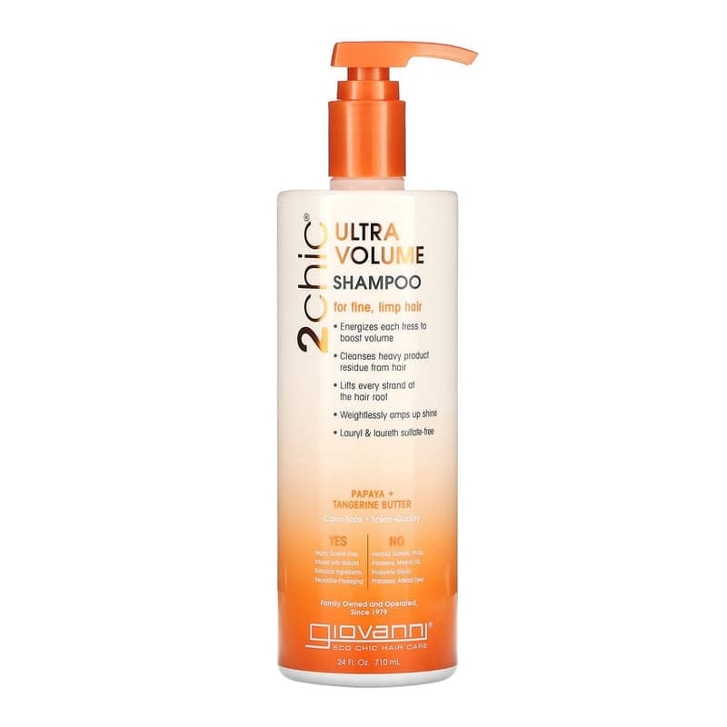 2chic, Ultra-Volume Shampoo, For Fine, Limp Hair, Papaya + Tangerine Butter
