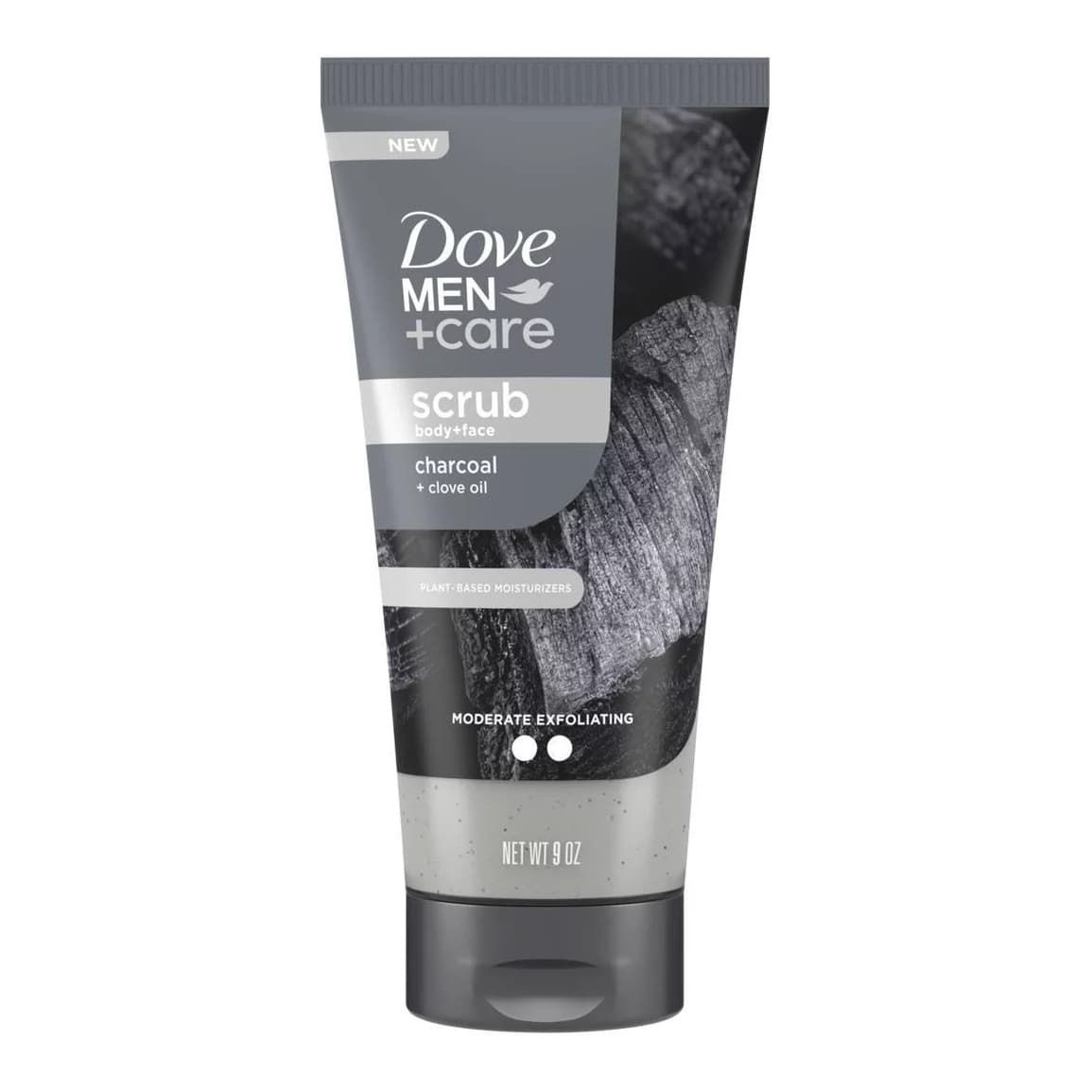 Body & Face Scrub with Plant-Based Moisturizers - Charcoal & Clove Oil