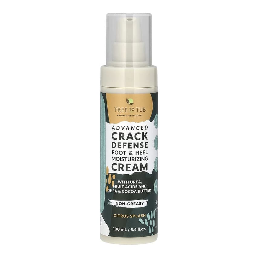 Advanced Crack Defense, Foot & Heel Moisturizing Cream, Citrus Splash