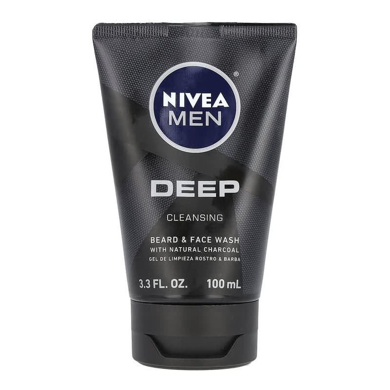 Men, Deep Cleansing Beard & Face Wash, with Natural Charcoal