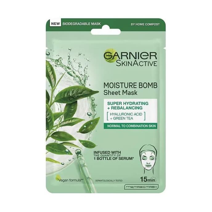 Moisture Bomb Green Tea Hydrating Face Sheet Mask, Green Tea